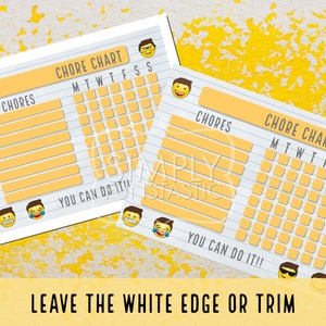 Emoji Weekly Chore Charts | Printable Daily Routine | Children | Emoji ...