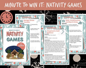 キリスト降誕の1分間で勝てるゲーム：印刷可能なクリスマスゲーム40選（PDF）