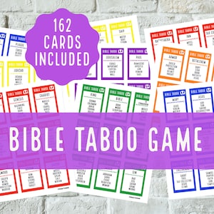 Bible Taboo Game | Forbidden Word| Game | Bible Game | Christian Game | Church Game | Bible Study Activity Instant Download & Print Yourself