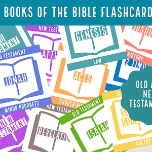Bücher der Bibel Karteikarten | Bibel Printable | Sonntagsschule | Bibel Karten | Alt- und Neutestamentliche Bücher Sortieren | Herunterladen und ausdrucken