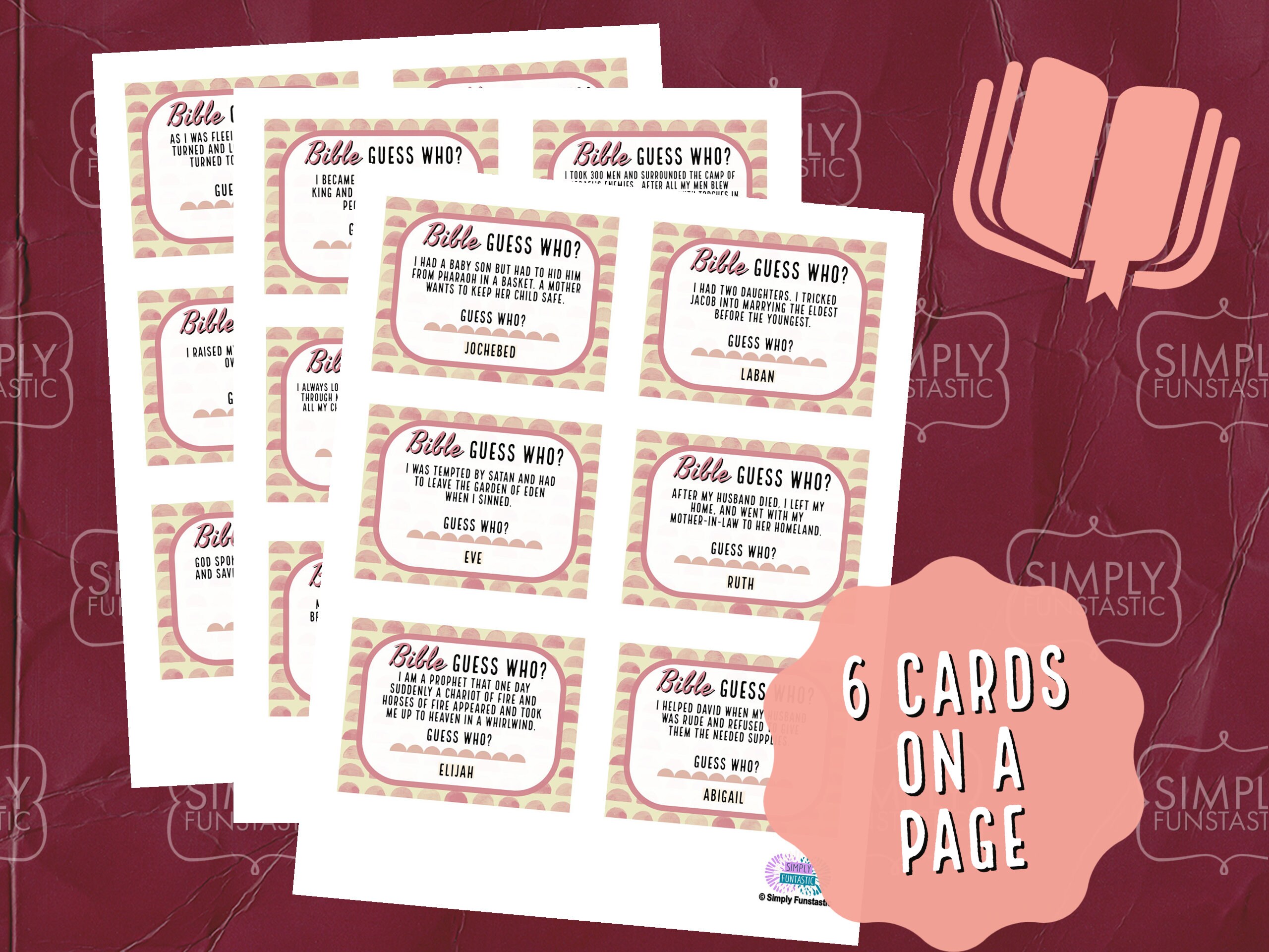 Old Testament Bible Guess Who? Game, Bible Game, Bible Guessing Game ...