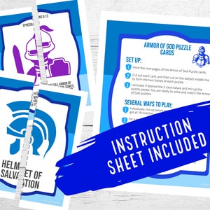 Armor of God Puzzle Cards | Armor Puzzle Game | Armor of God Game ...