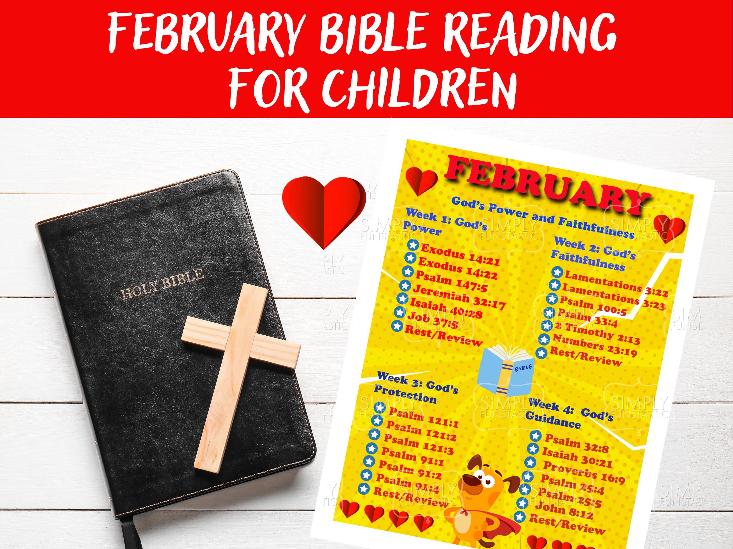 Kids' February Bible Reading Plan: Printable Chart & Journal (PDF)