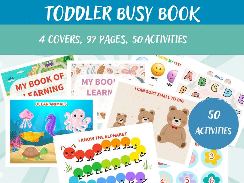 Toddler Busy Book Printable Preschool Learning Binder Montessori — free download