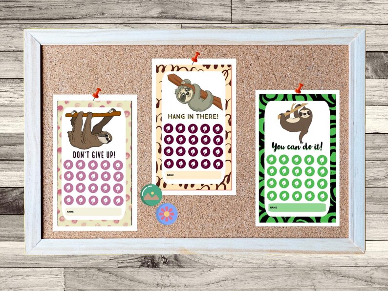Sloth Reward Charts, Kids Chore & Potty Training Incentive Printable ...