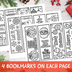 Christmas Color Your Own Bookmarks Set of 12 | Instant Download and ...