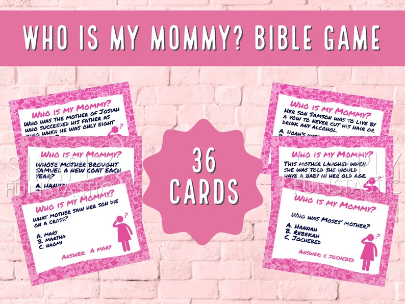 Mother's Day Game | Who is Your Mommy? Bible Game | Mothers in the ...