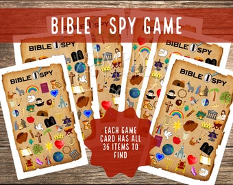 Bible I Spy Game: 32 Printable Cards for Sunday School (PDF Download)