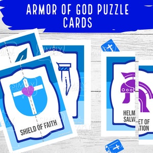 Rüstung Gottes Puzzlekarten | Rüstung Puzzle Spiel | Rüstung Gottes Spiel | Rüstung Gottes Aktivität | Kirche Gesellschaftsspiel | Kinder Schnitzeljagd Spiel