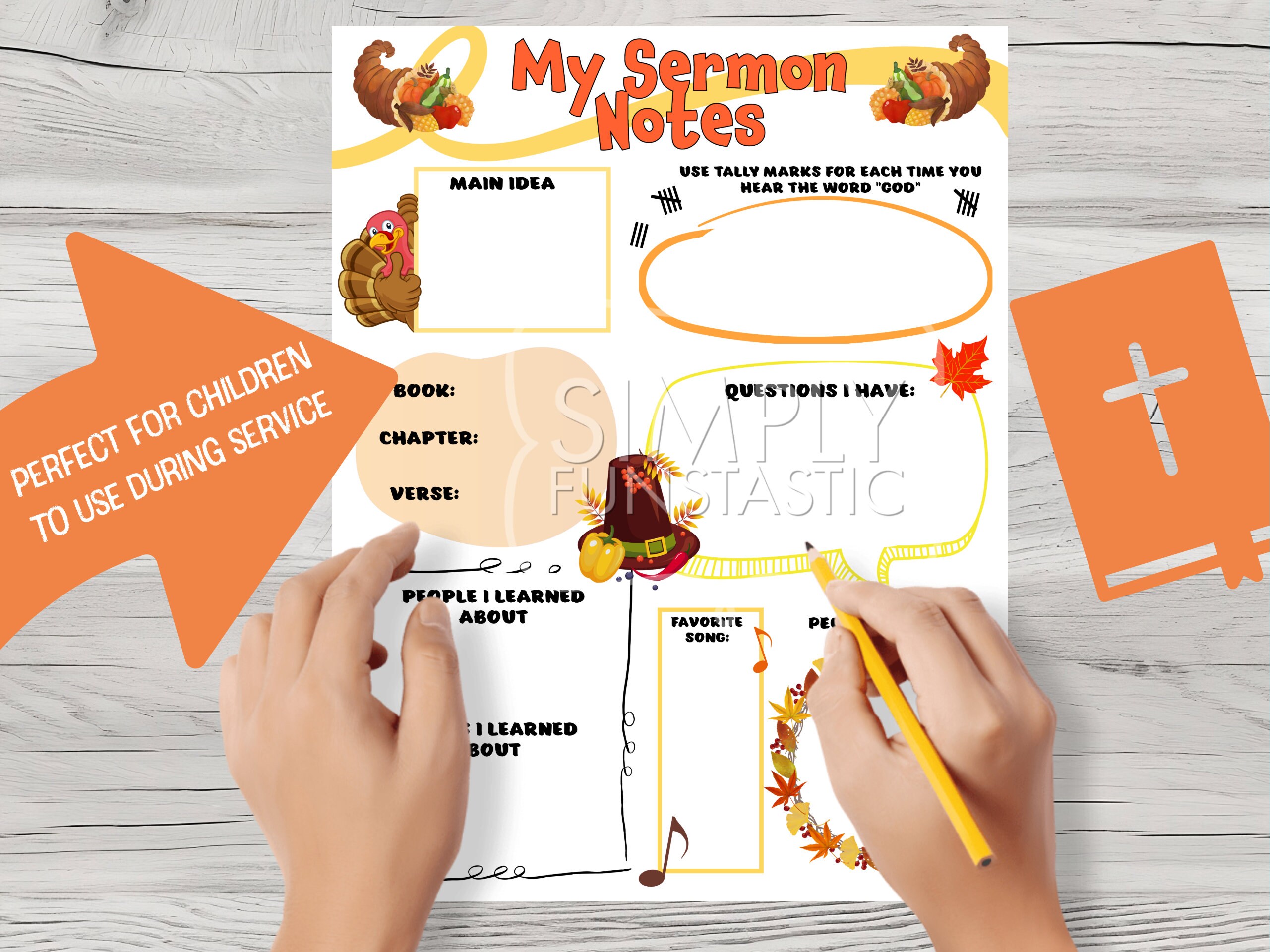 November Daily Notes November Sermon Notes for Kids: Thanksgiving Bible Study (PDF) - Etsy