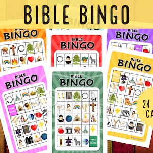 Bibel-Bingo | Christian Bingo| Religiöses Bingo | Bibel Spiel | Christliches Bingo | 24 Karten | Sofortdownload | Zum Selberdrucken | Sonntagsschule
