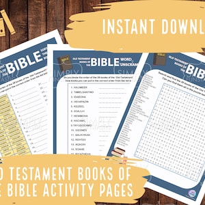Old Testament Books of the Bible Activity Pages | Bible Games | Bible Puzzles | Bible Word Search | Christian Games | Download & Print