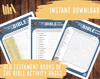 Old Testament Bible Games- Activity Pages (Download & Print) Children’s Church Activity, Elementary, Teens, Adults, Sunday School Game