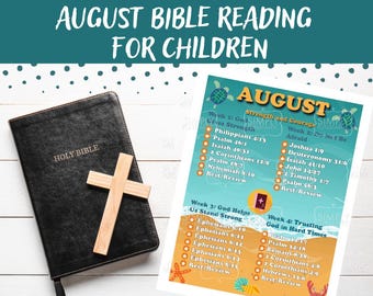 August Bible Reading Plan for Kids: Strength & Courage (PDF)