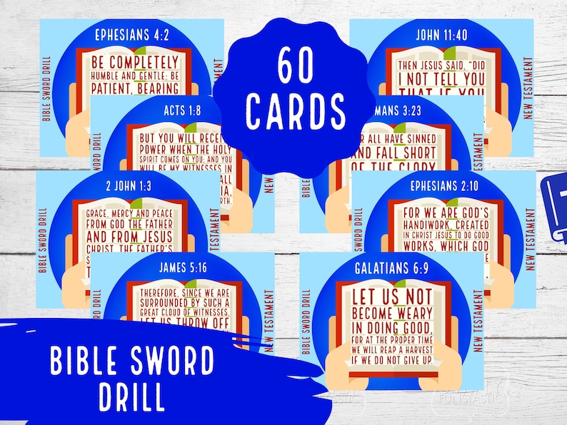 New Testament Bible Sword Drill Game | Bible Game | Find the Verse ...