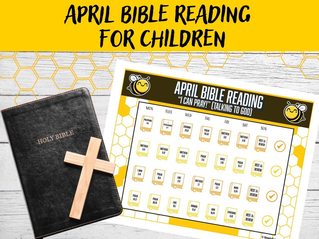 Kids' April Bible Reading Plan 2: Printable Chart and Journal (PDF) - Etsy