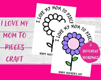 Torn Paper Flower Mother's Day Craft: Printable Gift (PDF)