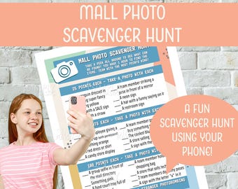 Mall Photo Scavenger Hunt: Fun Group Game (PDF Download)