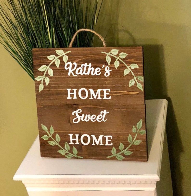 Personalized Home Sweet Home Sign Hand Painted Sign Painted Etsy