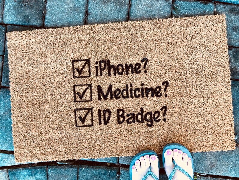 Checklist Doormat Custom Doormat Doormats With Sayings Etsy