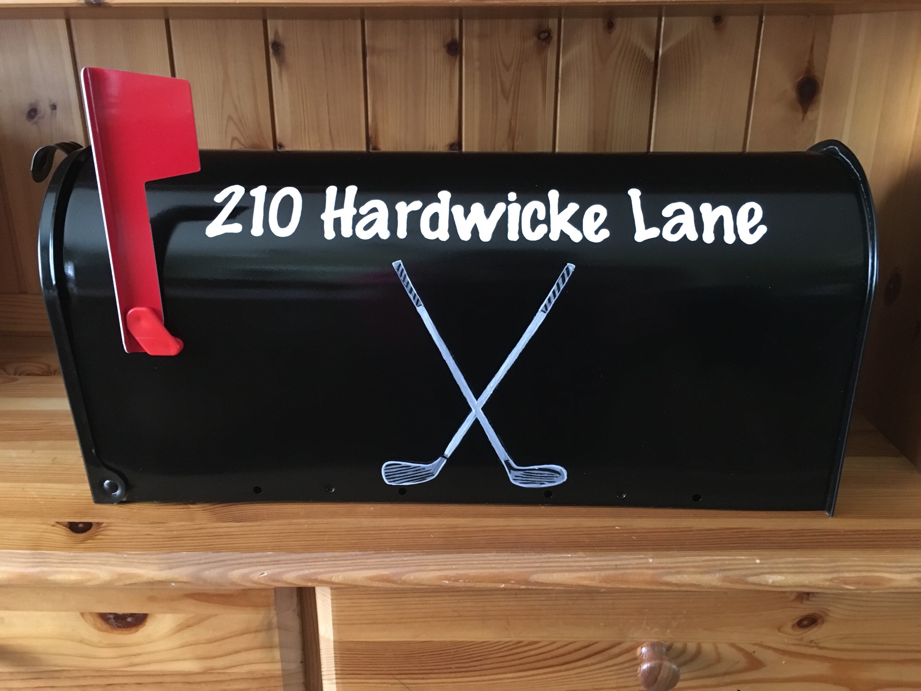 Custom hand painted golf mailbox golf clubs mailbox with Etsy