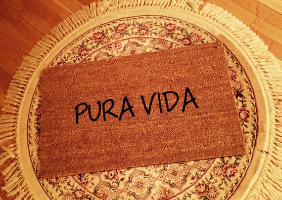 Pura Vida Doormat Custom Doormat Doormats With Sayings Door Mats Outdoor Mats Welcome Mats Outdoor Rugs Housewarming Gift Door Mats
