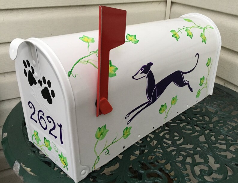Greyhound Mailbox Custom Mailboxes Dog Mailbox Decorative | Etsy
