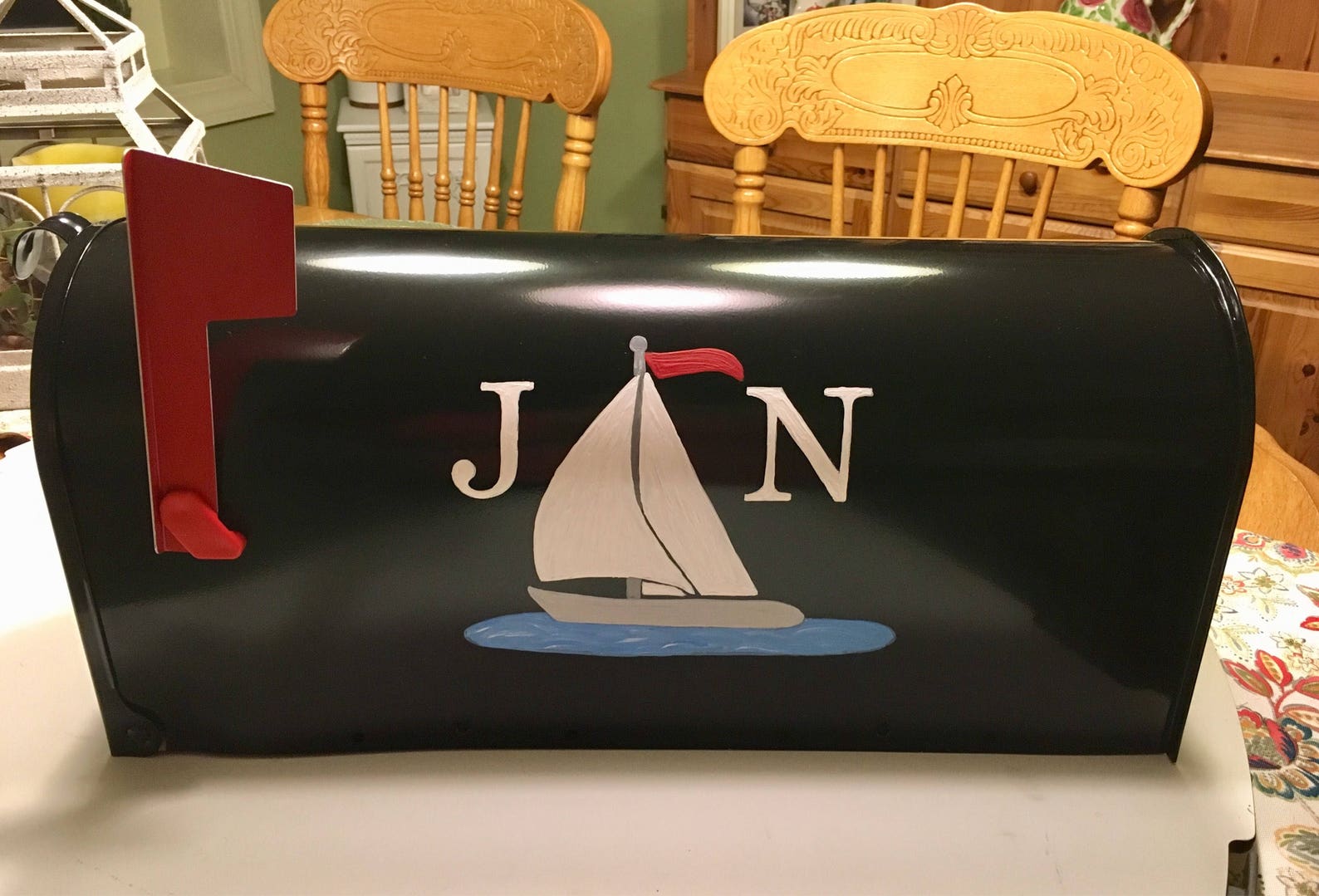 Sailboat Mailbox Nautical Mailboxes Custom Mailboxes Etsy
