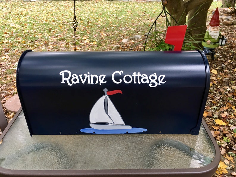 Sailboat Mailbox Nautical Mailboxes Custom Mailboxes Etsy