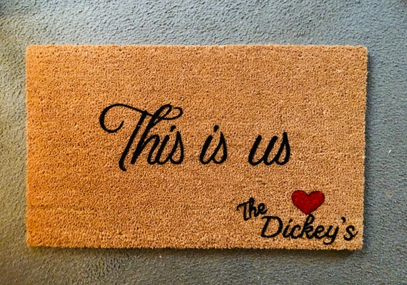 This Is Us Personalized Door Mat Custom Door Mat Door Mats Etsy