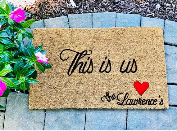 This Is Us Personalized Door Mat Custom Door Mat Door Mats Etsy