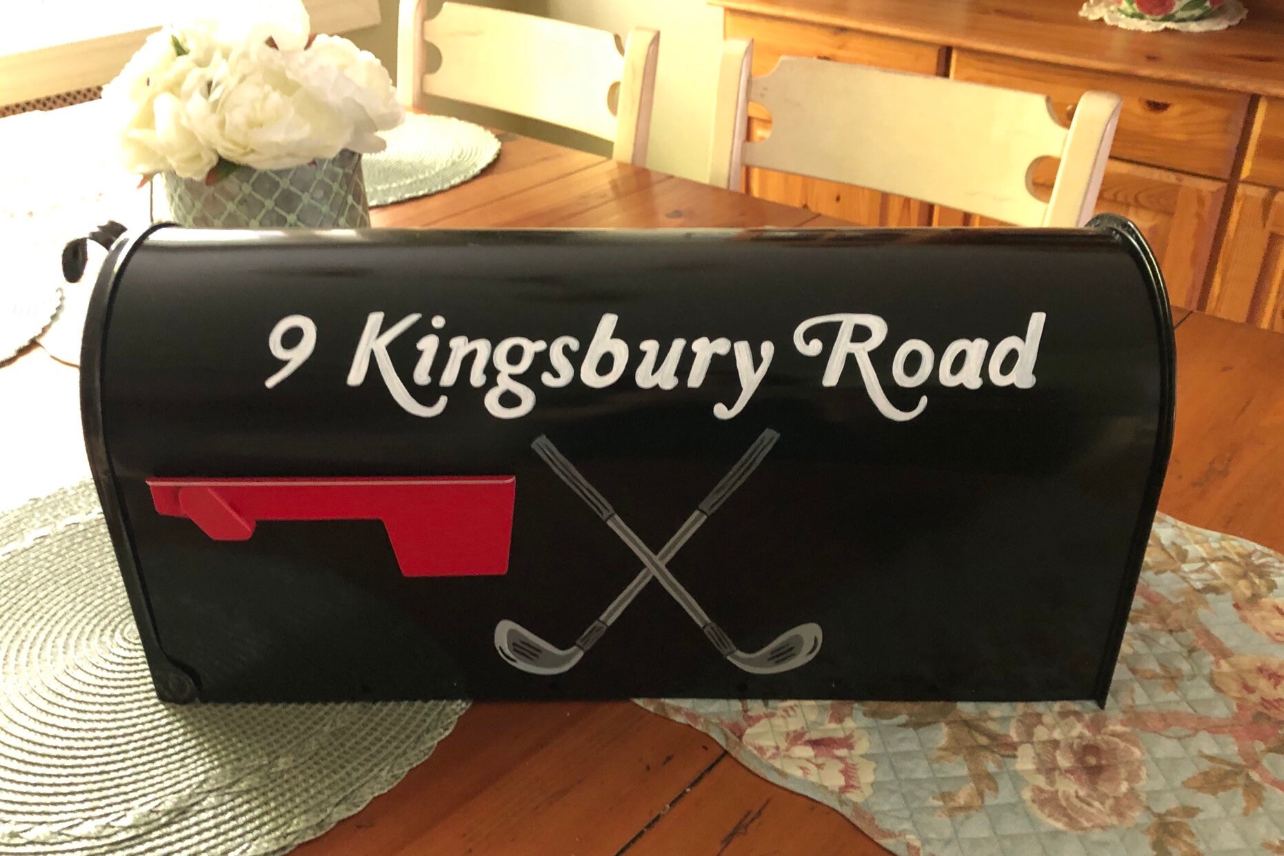 Custom hand painted golf mailbox golf clubs mailbox with Etsy