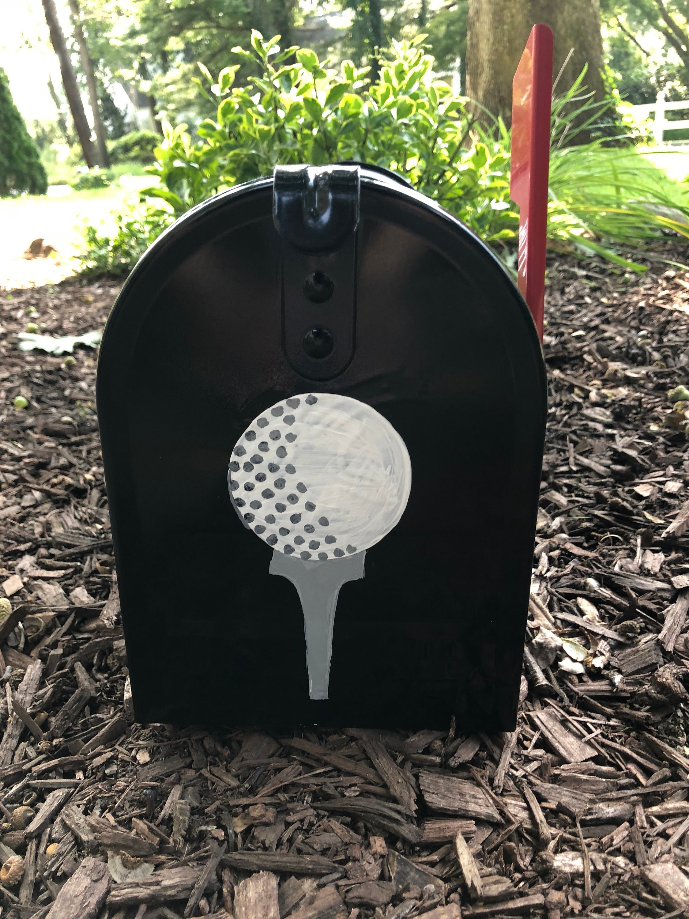 Custom hand painted golf mailbox golf clubs mailbox with Etsy