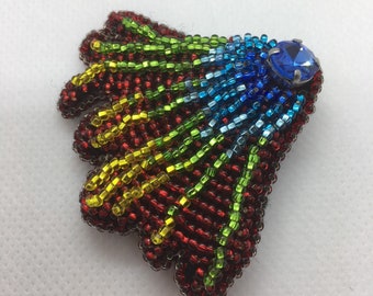 Decorative beaded pin - "Attraction"