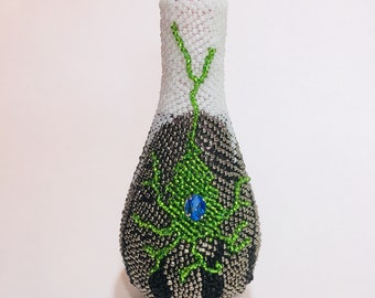 Decorative small vase based on neuroscience theme - pyramidal neuron