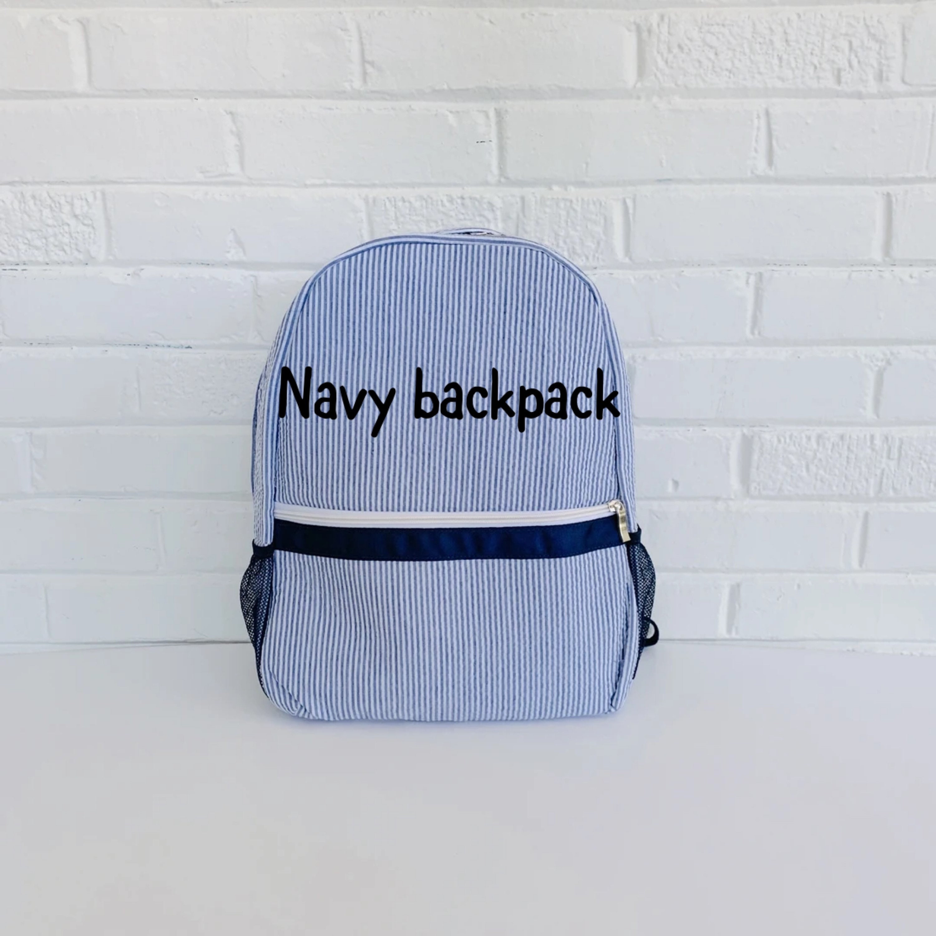 Seersucker backpack personalized and free shipping Etsy