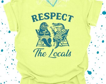 Respect the Locals Florida Life Manatee Alligator Comfort Colors Shirt