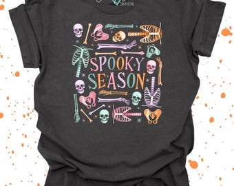 Spooky Season Skeleton Halloween Tee/Bodysuit
