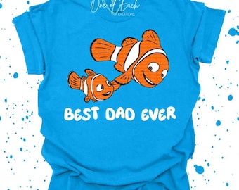 Best Dad Ever Father's Day Disney Dad Nemo Marlin Finding Nemo Epcot Disney Vacation Tee