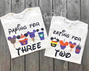 Customizable! Here For The Snacks, Paying for Three, Eating For Two Disney Snacks Bodysuit/Tee