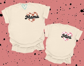 Mama & Mini Checkered Heart Bodysuit/Tee