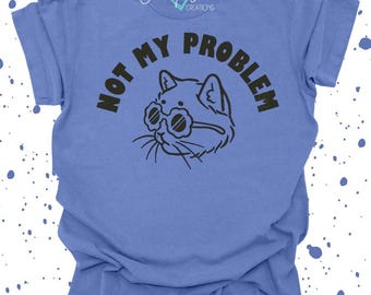 Not My Problem Unbothered Cat Sunglasses Bodysuit/Tee