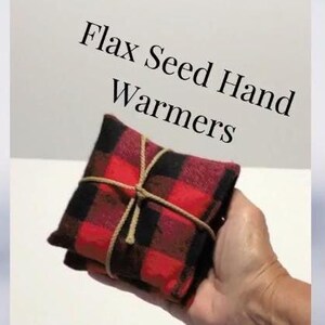 Flaxseed Hand Warmers. Two microwavable heat pads for warm comfort. Great for your pockets on cold days. Warming pillows stocking stuffer.