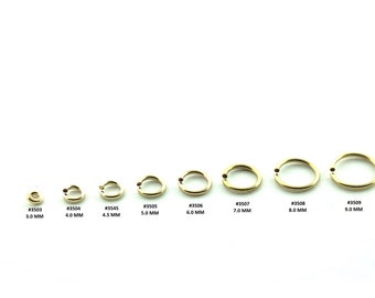 Open Jumping  Gold Filled  3MM , 4MM ,4.5MM , 5MM , 6MM , 7MM , 8MM , 9MM (A)