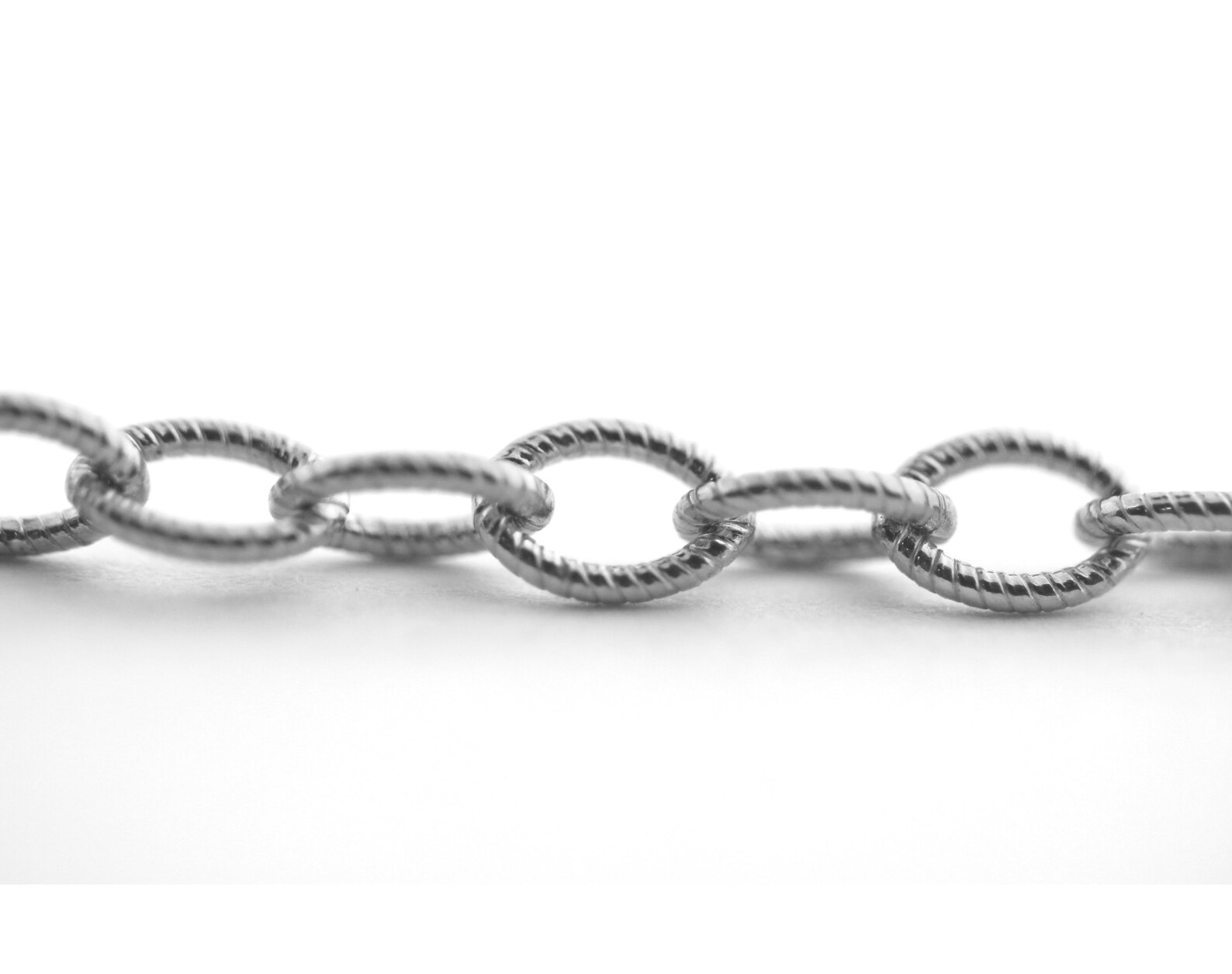 Twisted Oval Cable Chain Sterling Silver Chain by Foot Etsy UK