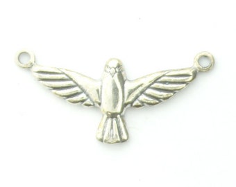 Bird Charm, Pendant, Sterling Silver