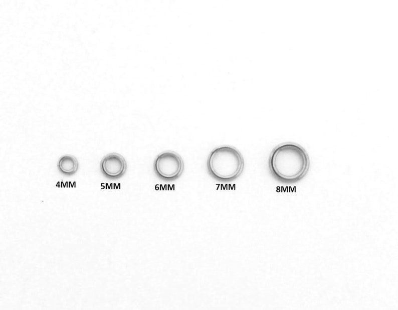 5MM 8MM 6MM Open Jumping Snapping Sterling Silver 4MM 7MM