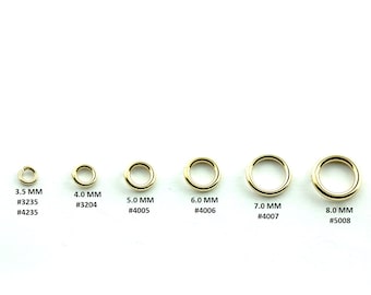 Jump Ring Snapping Gold Filled  3.5 MM , 3.5MM ,4MM, 5MM, 6MM, 7MM , 8MM ( A )