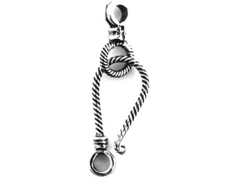 Twisted Style Hook & Eye Clasp Sterling Silver  16.0 X 34.0 MM