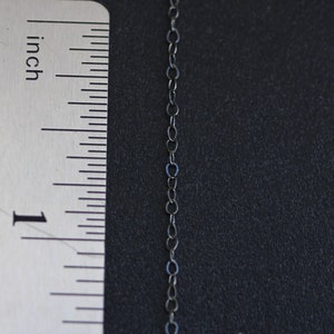 Flat Chain Sterling Silver Black Diamond Finish By Foot 20BD/407208BD image 3